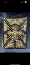 1886, THE HOLY BIBLE, PARALLEL COLUMN EDITION, LARGE BEAUTIFUL LEATHER BINDING picture