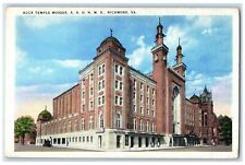 c1920's Acca Temple Mosque AAONMS Building Richard Virginia VA Vintage Postcard picture