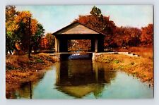 Postcard Indiana Metamora IN Aqueduct Covered Bridge 1970s Unposted Chrome picture