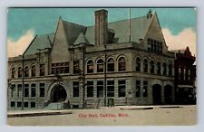 Cadillac MI-Michigan, City Hall, Antique Vintage Souvenir Postcard picture