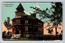 Cresco IA-Iowa, First Ward School, Antique, Vintage c1914 Souvenir Postcard picture