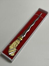 Commemorative Gold And Silver Tone Letter Opener From Malaysia Air Force - 1999 picture
