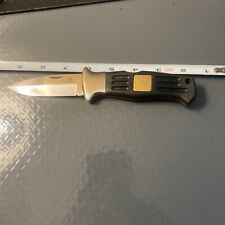 Vintage 1980’Al Mar Seki Japan Neoprene Handle Folding Knife Black picture