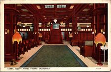 Postcard Lobby of Sequoia Hotel in Fresno, California picture