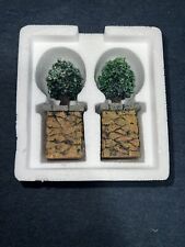 Department 56 Village Stone Corner Posts with Holly Tree 52649 picture