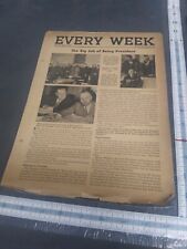 1945 April 30 - May 4 Every Week NEWSPAPER big job president volume xi no 30 picture