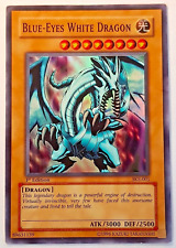 Yu-Gi-Oh Blue-Eyes White Dragon SKE-001, 1st Edition Super Rare NARROW Trading Card picture