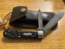 Vintage 1920-40 Case Tested XX RARE 2 Blade Jack Knife Bone Handle Original Case picture