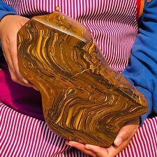 13LB Rare Natural Beautiful Yellow Tiger Crystal Mineral Specimen Heals 1660 picture