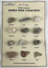 Vtg 1989 World Wide Rock Collection - 12 Mini Rocks On A Card from Mostly Rocks picture
