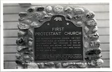Episcopal Church Plaque Downieville California Vintage Real Photo Postcard picture