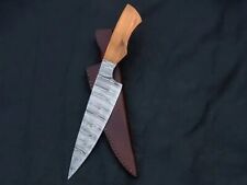 Custom Handmade Damascus Steel Bushcraft Survival Fixed Blade Kitchen Chef Knife picture