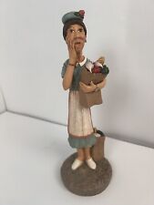 Vintage Jim Shore Lady With Groceries Figurine Artist Signed 1993 RARE picture
