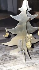 Vintage Metzke Pewter Mini Christmas Tree 2 Pc Stores Flat 7.5 inch picture