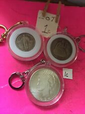 Set Lot 3 Coin Keychains 1929-1872-1934 Look  Copies Junk Drawer Combines Ship picture