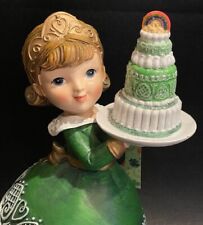 Lucky Lane St Patrick’s Day Irish Girl with Tiara and Cake Figurine picture