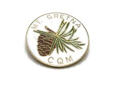 CQM Mt. Gretna Pin White & Pine Cone Gold Tone picture