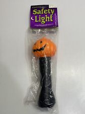 Vintage Fun World Halloween Plastic Pumpkin Flashing Safety Light picture