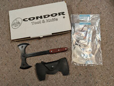 Condor Knife Combat Axe Double Bit Hardwood Handle Leather Sheath Carrier w/Box picture