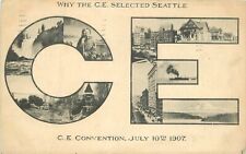 Postcard Washington Seattle 1907 CE Convention Lowman Hanford 23-5771 picture