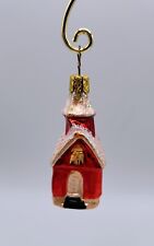Vintage Old World Glass Church Christmas Ornament Germany picture