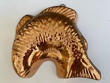 Vtg Copper Curled Fish Mold Jell-O Gelatin Wall Hanging picture
