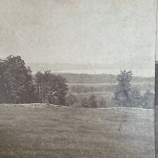Antique 1870s Lake Memphremagog Derby Vermont Stereoview Photo Card V1708 picture
