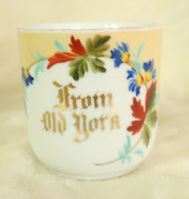 Vintage Souvenir From Old York Flowered German Porcelain Small Cup picture