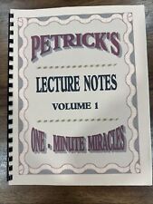 Petrick’s One Minute Miracles - Lecture Notes volume 1 picture