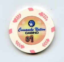 1.00 Chip from the Comanche Nation Casino Lawton Oklahoma Suits Pink picture