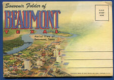 Beaumont Texas Aerial View Lamar College Court House Postcard Folder PF504 picture