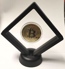 24K Gold Bitcoin Commemorative Coin with Certificate of Authenticity and Stand picture