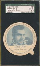 SGC 8.5 MARIO LANZA NELSONS ICE CREAM 1952 DIXIE LID GRADED METRO GOLDWYN *TPHLC picture