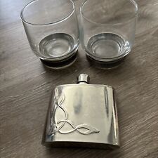 Lunt Silversmiths Pewter Flask Vintage Made in Ireland  Antique & Glasses picture