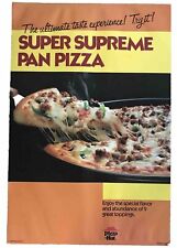 Vintage 1983 Pizza Hut Poster 30”x20” Pan Advertisement Super Supreme Pan Pizza picture