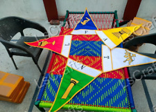 5 triangle Embroidered Flags/Banners to make Order of Eastern Star OES O.E.S picture