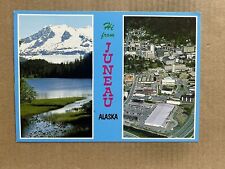 Postcard Juneau AK Alaska Greetings Mendenhall Glacier Aerial View Vintage PC picture