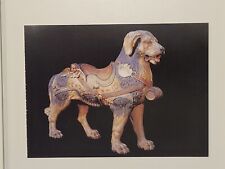 Coney Island Postcard Hand Carved Carousel Saint Bernard Dog Made In 1905 Photo picture