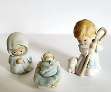 Vtg Avon Heavenly Blessings Nativity The Holy Family 3 Piece Set w/ Box 1986 picture
