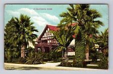 CA- California, Cottage, Bungalow Home, Antique, Vintage Postcard picture