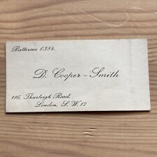 Early 20th c. Calling Card - D. Cooper-Smith of Thurleigh Road, London  picture