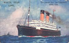 1910s Era White Star Line Triple Screw Pittsburgh Ship Postcard 5.5x3.5 picture
