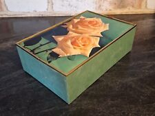 The Rose Is Pristine Keepsake Green Velvet Wrapped Box 1979 C. Luchsinger  Italy picture
