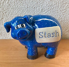 Piggy Bank-Dark Blue With White Speckles picture