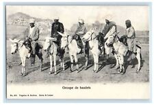 c1905 Riding Horses, Groupe De Baudets Egypt Unposted Antique Postcard picture