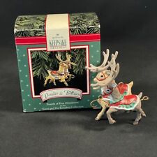 1992 Hallmark Keepsake Ornament Donder Blitzen Santa & His Reindeer Collection picture