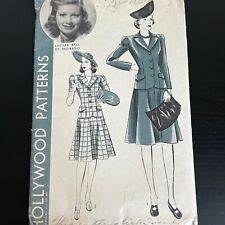 Vintage 1930s 1940s Hollywood 482 Lucille Ball Skirt Suit Sewing Pattern 14 USED picture