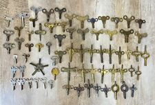 Lot of 70 Misc Keys Vintage Antique Clock Regulator Pendulum Winding Brass Metal picture