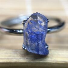 8.5Ct 100%Natural Blue Rare Dumortierite Quartz Rutilated Adjustable Ring picture