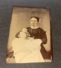 1800’s Tintype Photo Of A New England Woman & Child  4